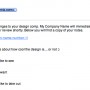 Example of a confirmation email to Client for their submitted changes