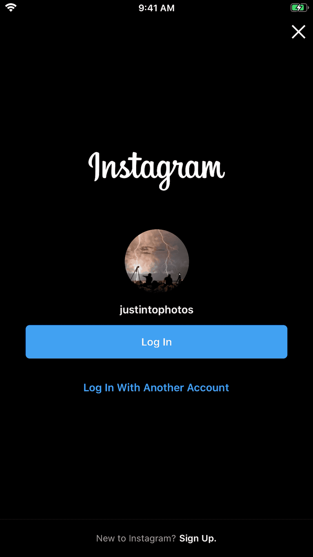 Instagram login from facebook