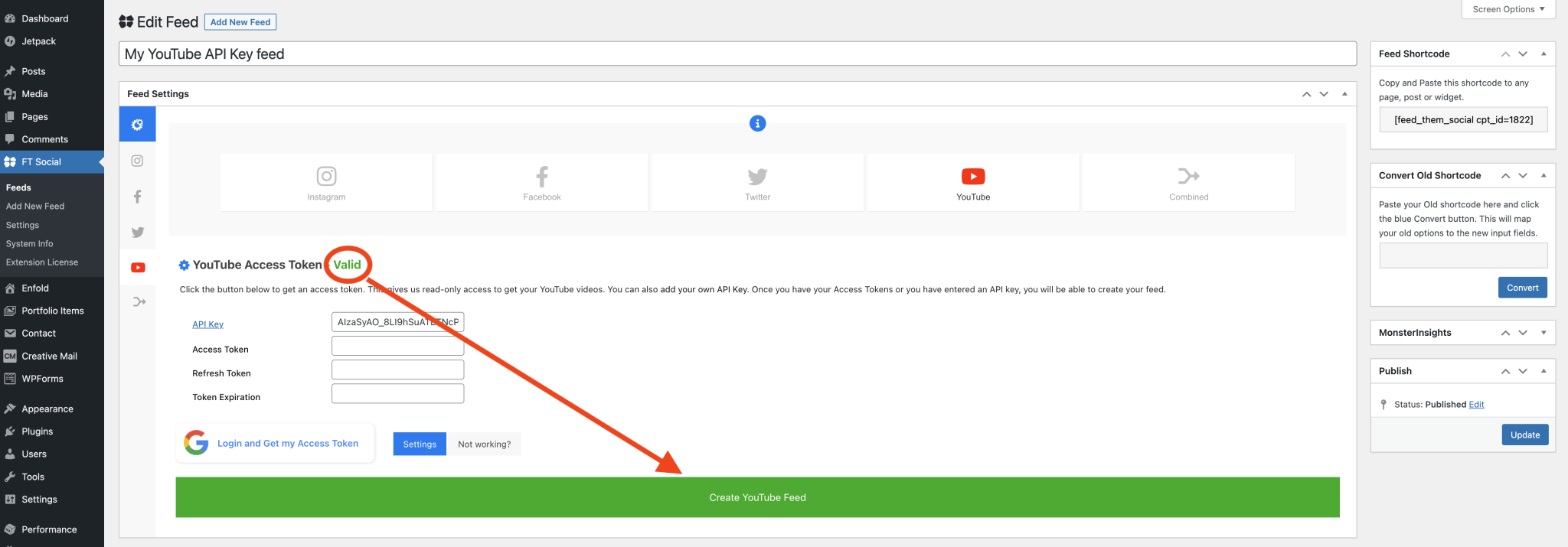Create youtube api key slickremix